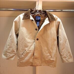 Gap Barn Chore Corduroy Collar Kids Jacket Brown